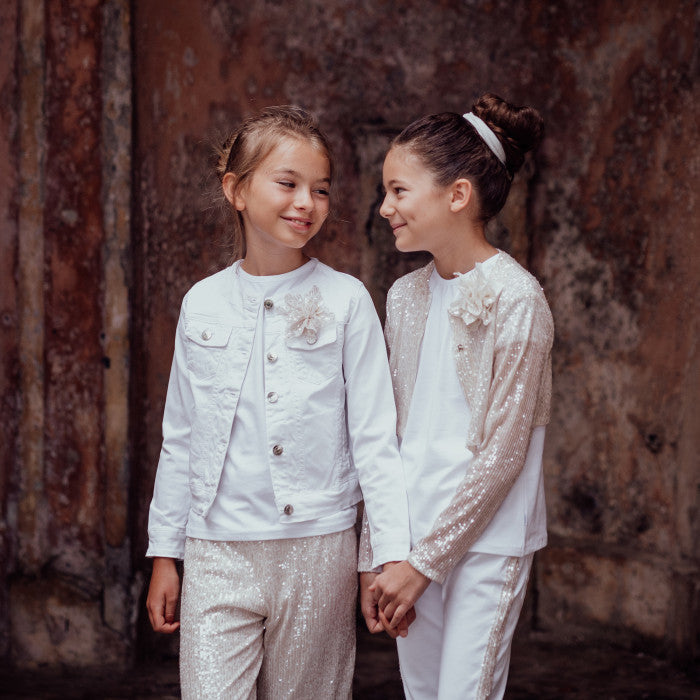 GIACCA DENIM BIANCA SENZA SPILLA