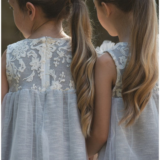 Abito Corpino in Pizzo e Gonna in Tulle